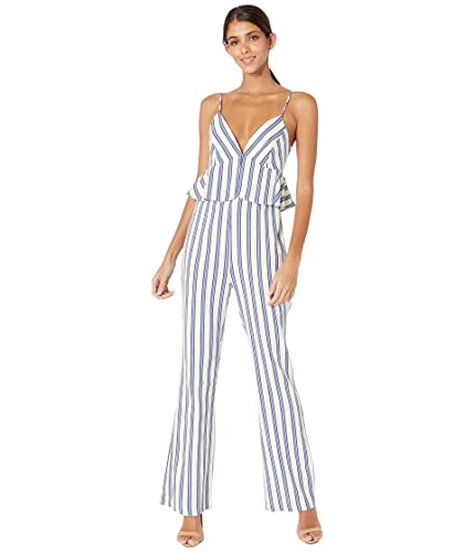 Bcbgeneration Women's Striped Peplum Jumpsuit, Gardenia, 0 #TOP9