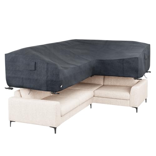 Epic Tube Copertura angolare su misura per divani ad angolo, rattan e lounge da giardino, Oxford 600D impermeabile con cuciture sigillate, accessori robusti - Made in EU