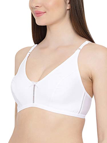 Image of Clovia Women's Cotton Non-Padded Non-Wired Full Cup Bra in White