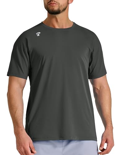 Men's UPF 50+ Sun Protection Athletic Shirts Short Sleeve Running Workout Gym Tshirts Quick Dry Swim Shirt for Rash Guard2