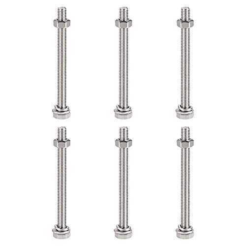 Vis à tête hexagonale M6 x 75 mm pour assemblage de meubles et structures de jardin