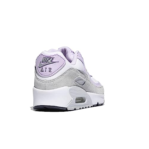 Nike Air Max 90 Ltr (Big Kid) White/Metallic Silver/Violet Frost 5.5 Big Kid M #TOP2