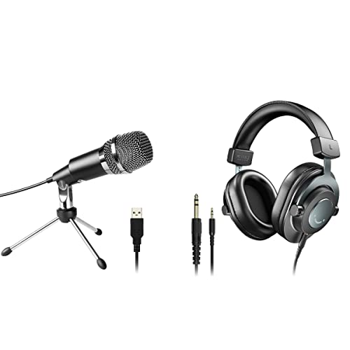 Fifine Usb Microphone And Over Ear Headphones, Condenser Home Studio Computer Microphone, Monitor Headphones Wired For Recording Streaming Podcast Youtube Skype Games (K668+H8) #TOP13
