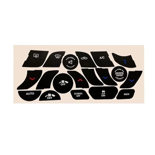 Auto Innenraum Kompatibel mit Chrysler für 200 2014 2015 2016 2017 A/C Klimaanlage Knopf Reparatur Aufkleber Aufkleber