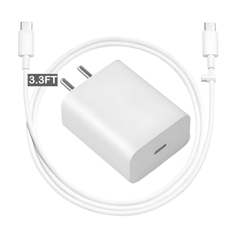Image of Original 30W Fast Adapter with Cable for Google Pixel 6, Pixel 6 Pro, Pixel 6 XL, Pixel 6A / 6 A, Pixel 7, Pixel 7 Pro, Pixel Type C to C Charger- White