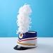 dPois Toy Soldier Hat Marching Band Hats Drum Horn Uniform Major Hat for Adult Children Cosplay Party Hats Feather Type F One Size