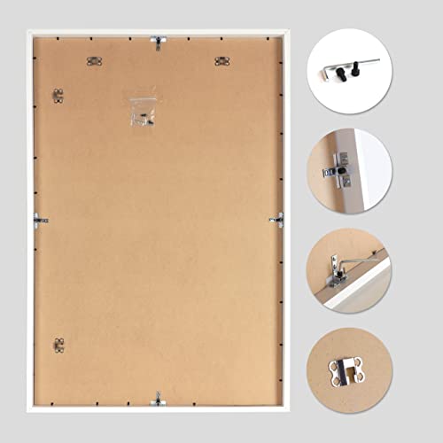 Art Maison 24X36 Inch Wood Picture Frame Set Of 3, White Gallery Wall Frames, Hanging Photo Display Frame Set For Wall Decor, Poster Certificate Frame #TOP6