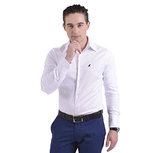 200114 - Camisa Social Branca Masculina Super Slim - LEVOK