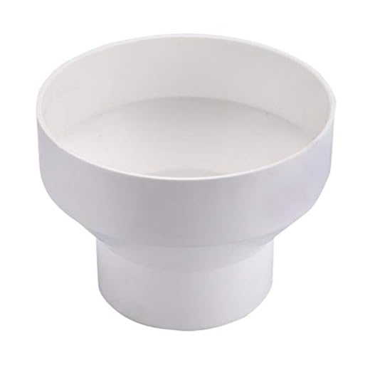 UPKOCH Plast shus rör luftkonditionering röranslutning för köksfläkt koniskt rör 200 mm i 150 mm rör (vit)