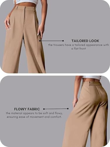 GRECIILOOKS Women High Rise High Waist Trousers Flared Korean Style Formal Pants| Elegant Workwear for Office, College & Events (Combo Pack of 2)