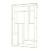 Produktbild Marwell Walk In Dusche Gallery 120x195 cm - Duschwand aus 5mm Einscheibensicherheitsglas - Duschabtrennung mit goldenen Siebdruck und hochwertigen Aluminiumwandprofil