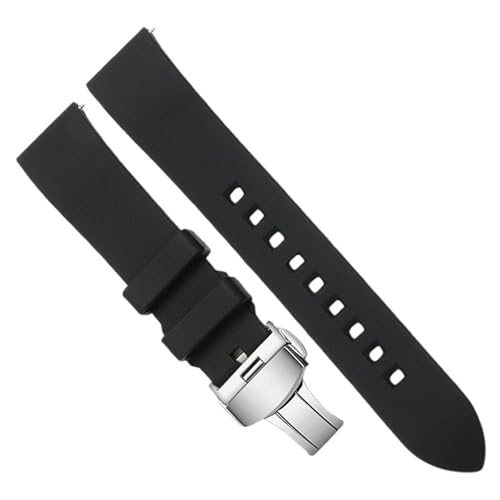 jojomis Silicone Watch Band Quick Release Easy Installation Replacement Wristwatch Strap with Butterfly Clasp