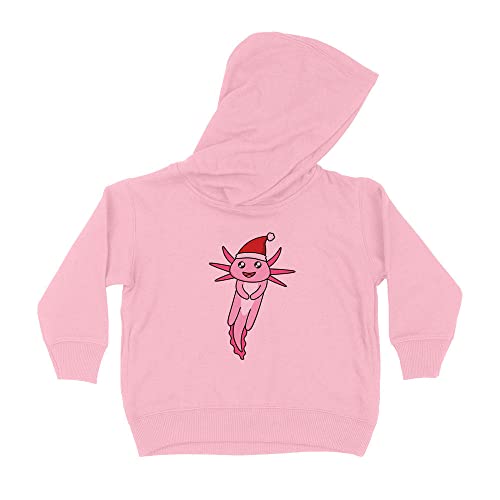 Christmas Axolotl Kids Hoodie Sweatshirt Toddler 4T Light Pink