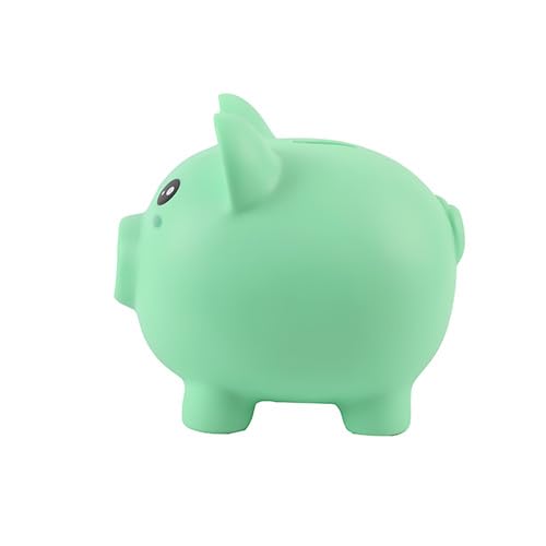 I-TOTAL® - Funny Decorative Money Box/Money Bank in Durable Plastic (GREEN PIGGY)