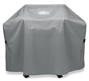 Weber Premium Grillabdeckung/Für Spirit und Genesis II 2-Brenner Gasgrills, Leichter wetterbeständiger Stoff mit Befestigungsriemen für strapazierfähigen Außenschutz