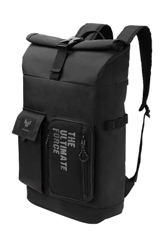 ASUS TUF Gaming VP4700 46.5 cm X 30.0 cm X13.0 cm Backpack (Black), with Roll-Up Design, Reflective Logo, Suitable for up to 46.5 cm Laptop - Image 2