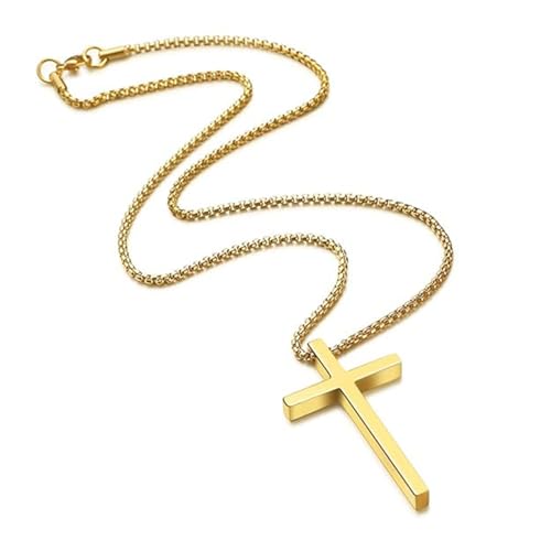 Image of Peora Fancy Cross Pendant with Box Chain Fashion Jewellery Gift for Men & Women