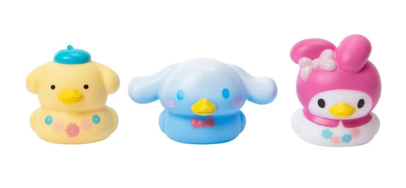 Jouets de bain Hello Kitty lot 3 canards Cinnamoroll Pompompurin pour bain sans pleurs