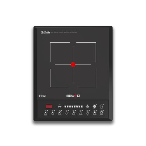 Image of Flare From The House of Link 1600W Induction Cooktop | 7 Cooking Modes with Push Button & Digital Display | Auto Pan Sensor | Auto Shut off for Safety | 1 Year Warranty