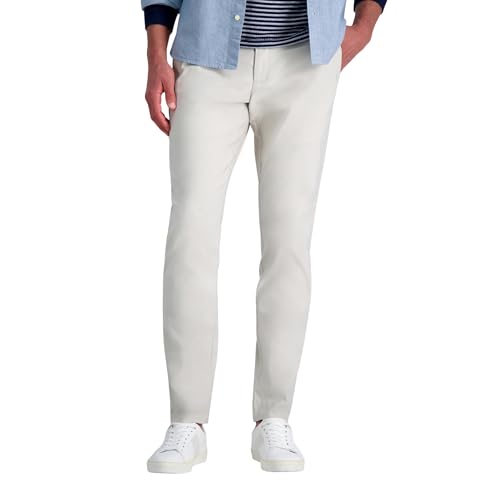 Haggar Men's Life Khaki Slim Fit Flat Front Flex Pant
