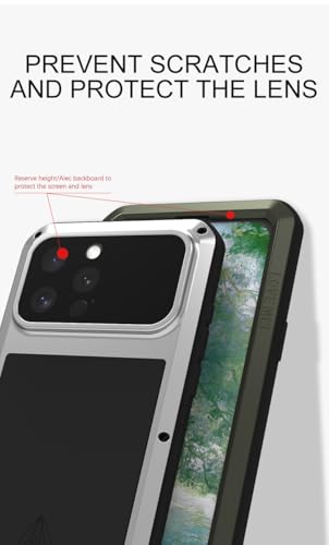 Coque iPhone 16 Pro Max robuste aluminium verre protection intégrale rouge - 4