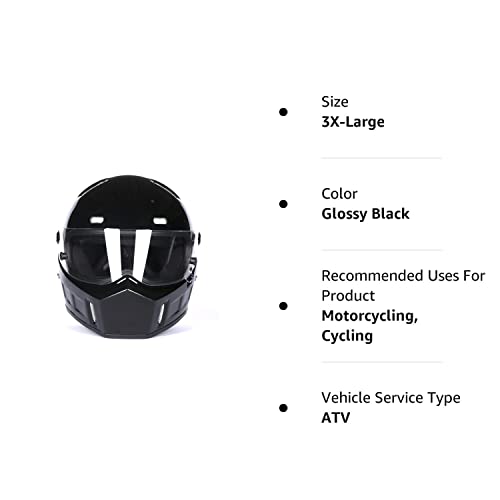 Crg Full-Face Motorcycle Street Bike Fiberglass Helmet Dot Certified Atv-1 - Parent (Large,Glossy Black) #TOP7
