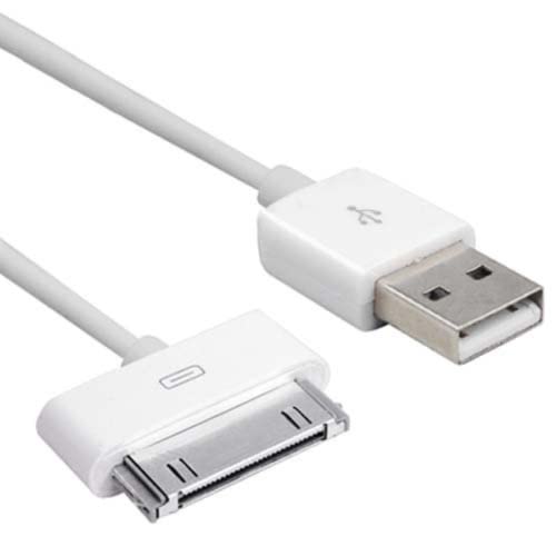 TRIXES Câble de charge de synchronisation de données USB 30 broches blanc, 2 mètres, câble de charge iPhone/iPad, câble de charge USB, chargeur iPhone/iPad, accessoires de téléphone