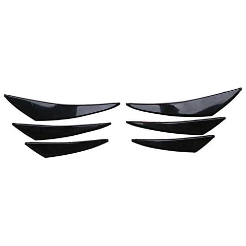 Topteng Universal Car / Car Front Bumper Fins Spoiler Canards Refit Gloss Black Pack of 6 Cover
