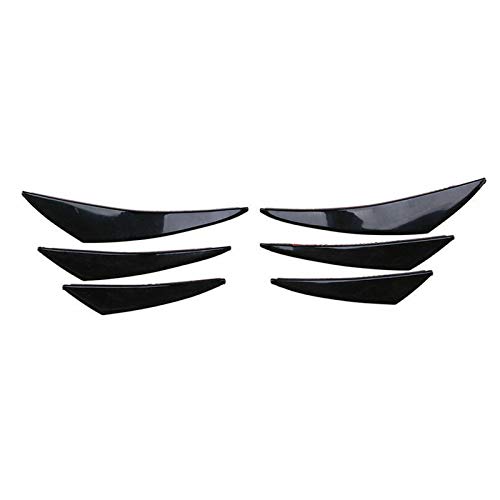 Topteng - Lot de 6 ailerons universels pour voiture - Noir brillant