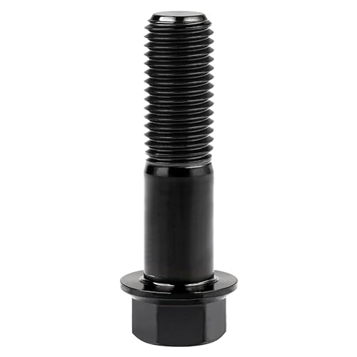 Image of Titanium Bolt M12 30 35 40 45 50 55 60 65 70 75 80 85 90mm Hex Small Flange Head for Motorcycle Car Modification Pack of 4 (M12x45mm Pitch 1.5, Black)