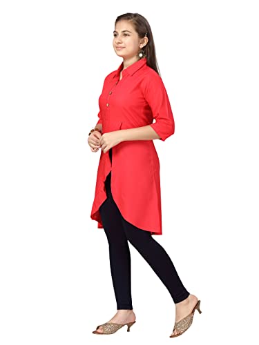 Image of Aarika Girl's Cotton Regular Tunic Shirt