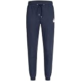 Lonsdale Men's BALLYMONEY Jogginghose, Dark Navy/White, M