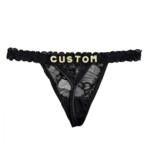 Tokuaigo Custom Name Thong, Sexy Personalized Thongs With Names For Women, Customized Thong With Name On It, Custom G-String Panties Underwear thumb #1