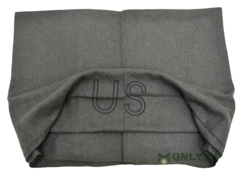 Couverture en laine terne de l'armée américaine, 160 x 220 cm, 75 % laine, chaude et confortable, durable et chaude, lourde, douce et confortable, idéale pour le camping en plein air, élégante et