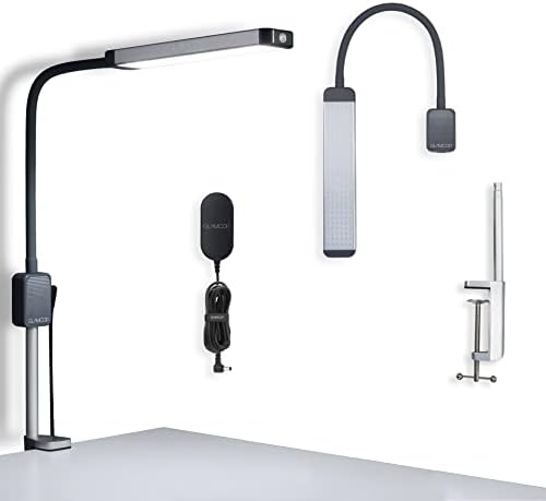 GLAMCOR Reveal Light Kit for Lash Extensions, Manicure and Pedicure, Light with Table Mount Clamp (Grey)