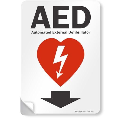 SmartSign-S-4909-EU-10 "AED - Automated External Defibrillator" Label | 7" x 10" Laminated Vinyl