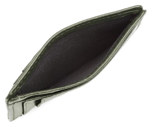 Image of WildHorn Leather Card Holder for Men & Women (Olive)
