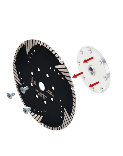 Solidure 230mm Diamanttrennscheibe mit Flansch M14,Diamantscheibe 230mm für Stein, Beton,Bordstein,Natur- und Kunststein