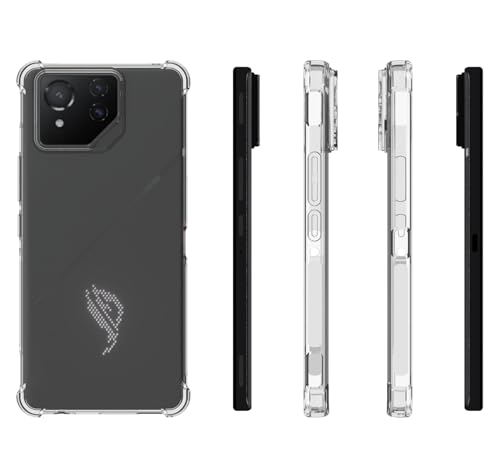 Image of A Accessories Kart for [Asus ROG Phone 8 Pro] Case,Phone Back Case Cover Clear Transparent Reinforced Corners TPU Shock-Absorption Flexible Cell Phone Cover for [Asus ROG Phone 8 Pro] - Transparent