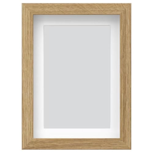 Image of Ikea RODALM Picture Frame, Natural Birch, 13x18 cm, Wall Mount with Glass Cover