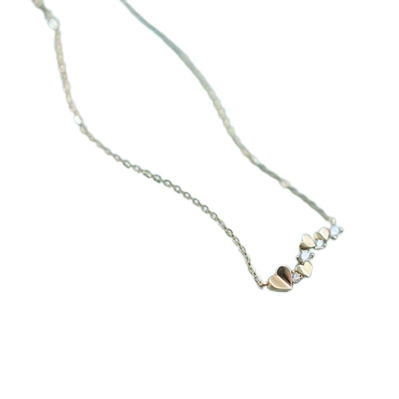 Collier coeur en argent 925 pour femme avec pendentif brillant zircone