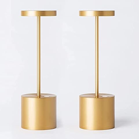SCFUK Pack of 2 Cordless Table Lamps, Rechargeable Portable Battery LED Desk Lamp, 5000mAh Battery Operated Bedroom / Bars / Home Patio Light Cover