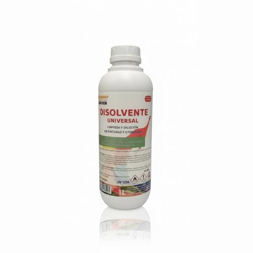 Disolvente Universal Proquimar | Disolvente, Diluyente y Limpiador | Pintura, Esmaltes, Barnices, Limpieza de herramientas (1 Litro)