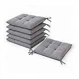 LEONARDO HOME - set 6 cuscini sedia da cucina double face, cuscino 4 punti con lacci imbottito - cuscini coprisedia da cucina - 100% Made in Italy