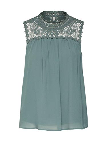 ONLY Damen Onlnew CAT S/L TOP WVN NOOS Bluse, Balsam Green, 36