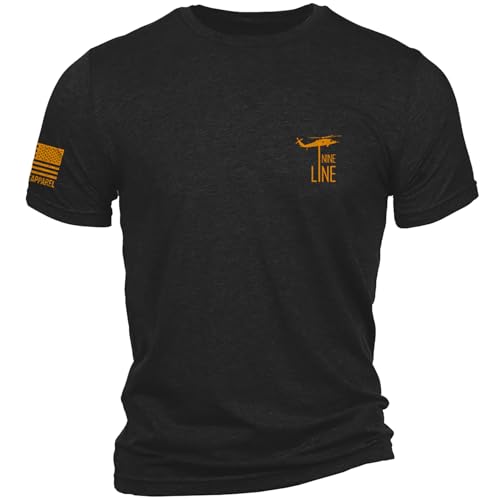 Nine Line UFO Squatch Triblend T-Shirt - Unisex Patriotic Shirt - Dropline Logo and American Flag on Sleeve4