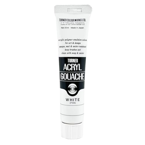 ターナー色彩 アクリルガッシュ ホワイト AG020001 20ml(6号)