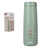 Heated Coffee Cup Travel Mug Smart Travel Mug Electric Shaker Bottle Portable Coffee Mug Warmer Rechargeable with USB Shaker Bottle for Coffee Milk with Stirring Function and Heating (Green)