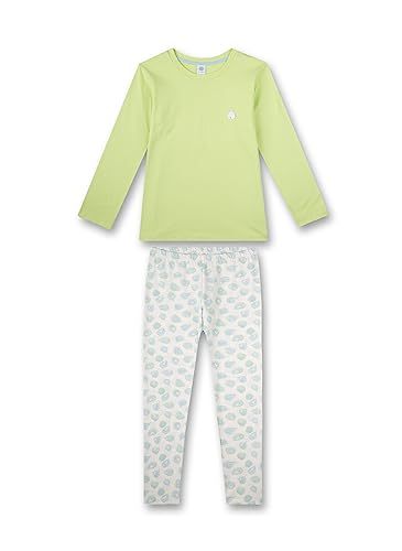 Sanetta Mädchen-Schlafanzug lang grün Birne | Bequemer Schlafanzug für...