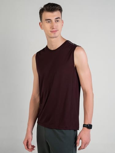 Image of DAMENSCH Men's Cotton Blend Regular Fit Breeeze Gym Vests Workout, Ultra-Lightweight Gym Sando, Anti-Fade Cotton Blend Tank Top, Quick-Dry Sleeveless Vest